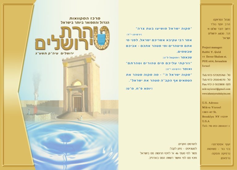 Read more about the article טהרת ירושלים
